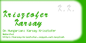 krisztofer karsay business card